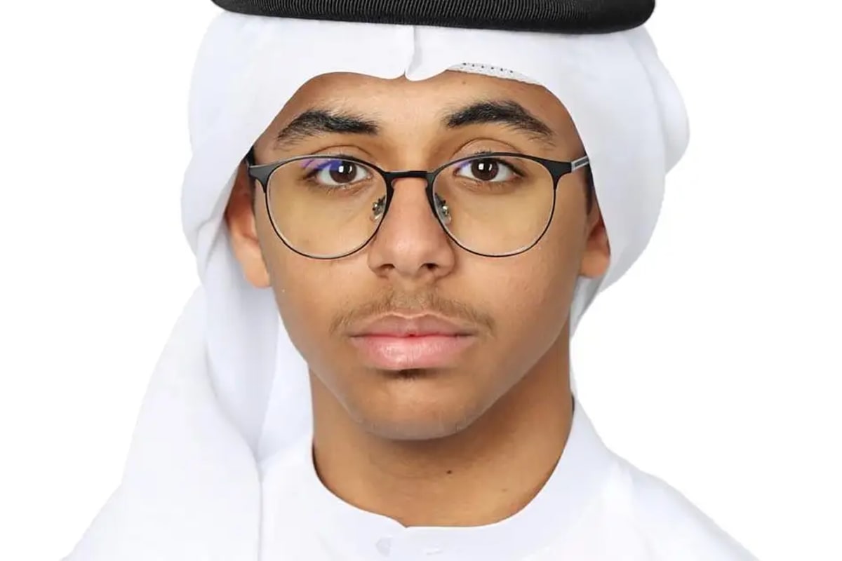 Young Emirati blockchain advocate Saif Ibrahim Al Matrooshi speaking at Dubai digital economy forum