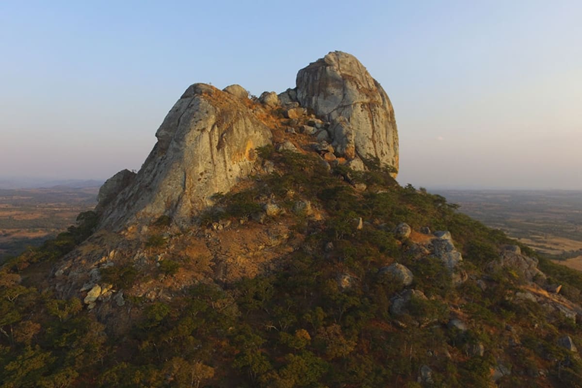 Archaeological excavation site at Mount Hora in Malawi showing ancient funeral pyre discovery location