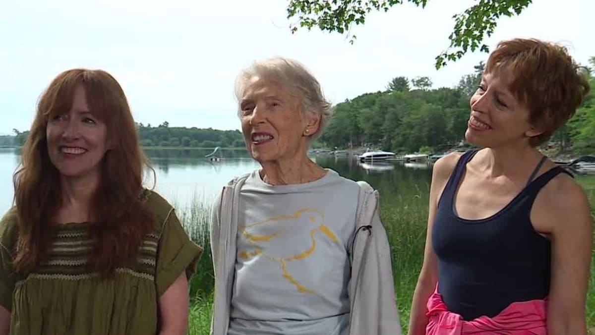 87-year-old Barbara Royle smiling at Maine's Tri for a Cure charity triathlon event