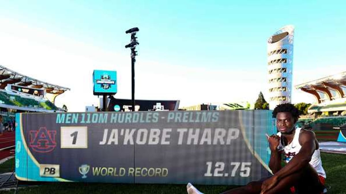 Former Auburn Hurdler Ja'Kobe Tharp Sets 110m World Record