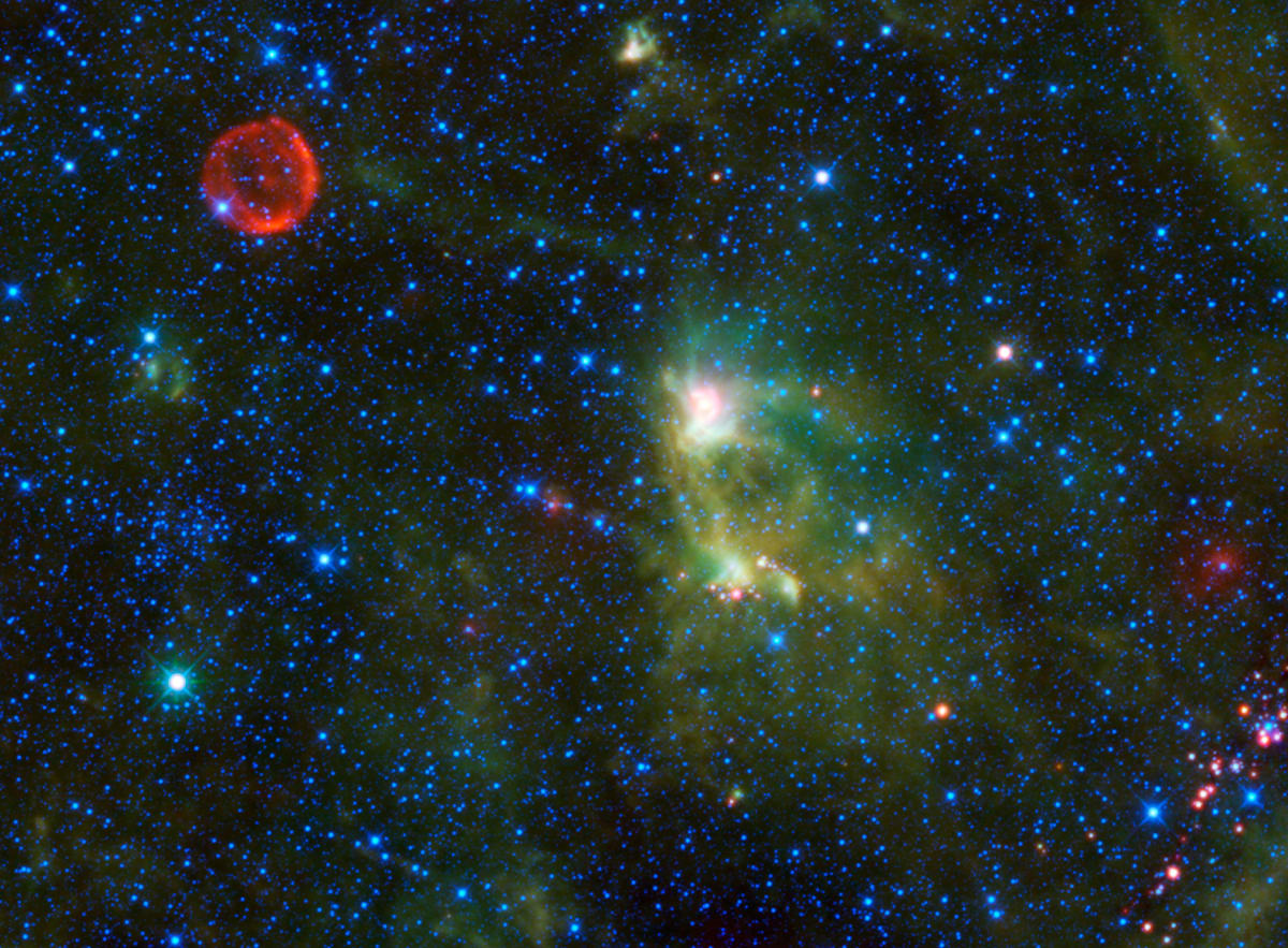 Colorful supernova remnant from 1572 showing expanding cloud of cosmic debris captured by NASA telescope