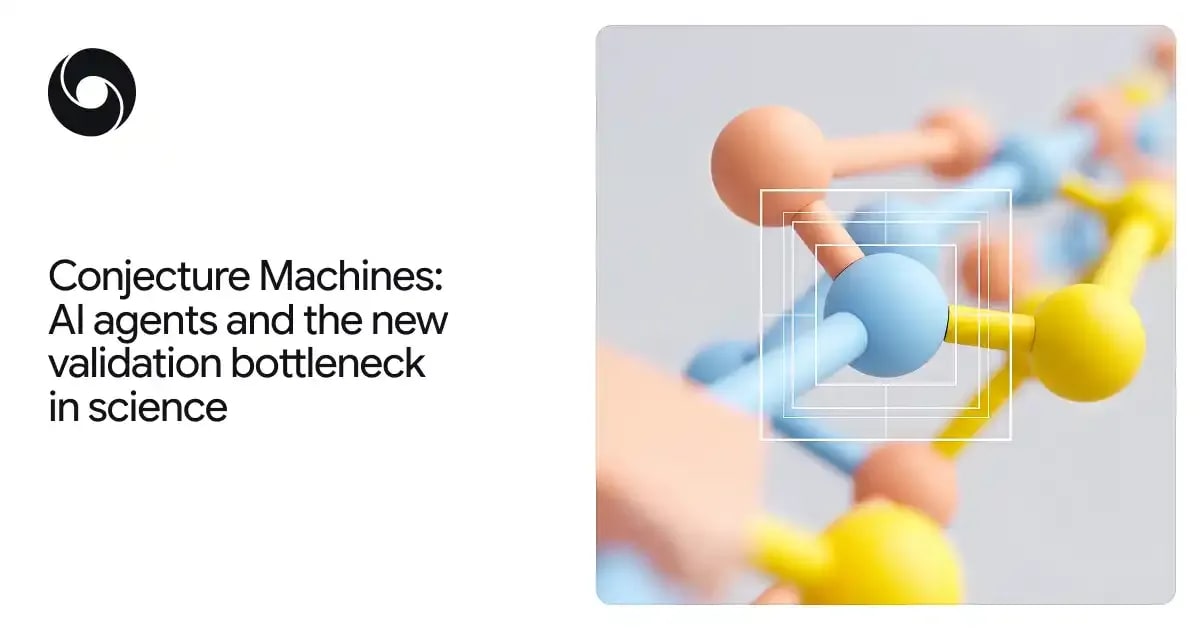 Scientist working at computer with digital neural network overlay representing artificial intelligence assistance