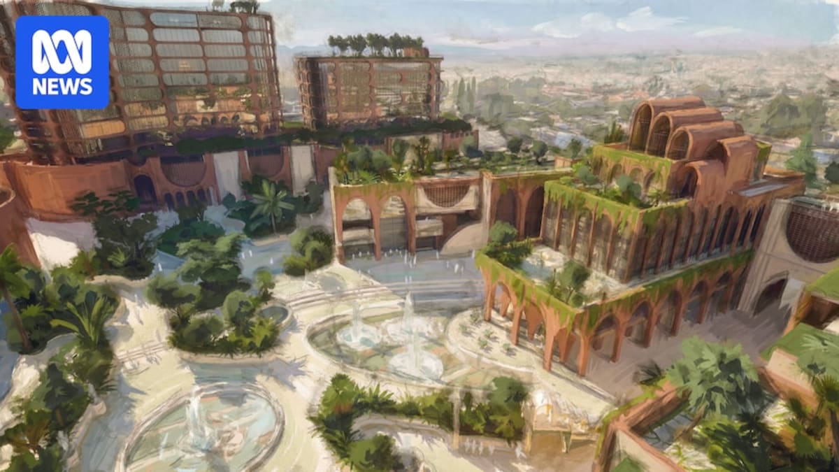 Artist's rendering of modern Gold Coast Miami Arts Depot with open spaces and creative facilities