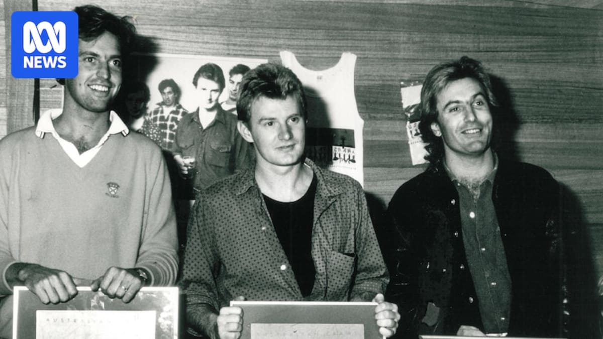 Australian Crawl band members James Reyne, Simon Binks, and David Reyne reuniting for concert tour