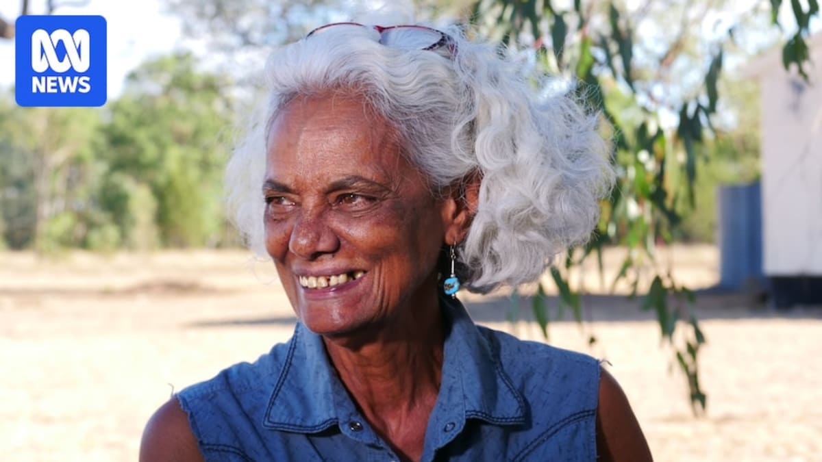Goombri elder Aunty Polly Cutmore standing on ancestral lands at Dhirri-aay-aay, New South Wales