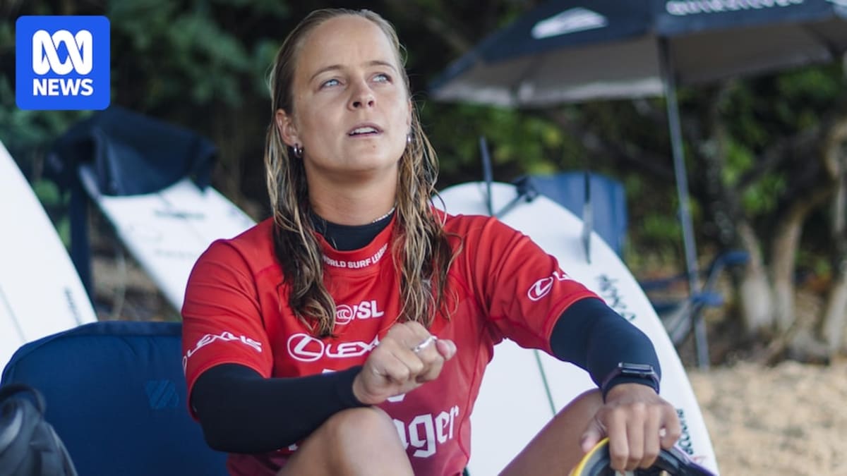 Australian surfer Isabella Nichols riding a wave at Bells Beach competition in Victoria