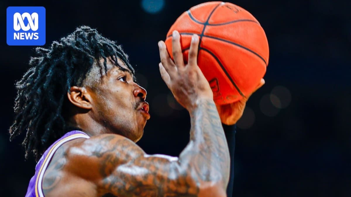 Kendric Davis celebrates during Sydney Kings' historic championship game victory over Adelaide