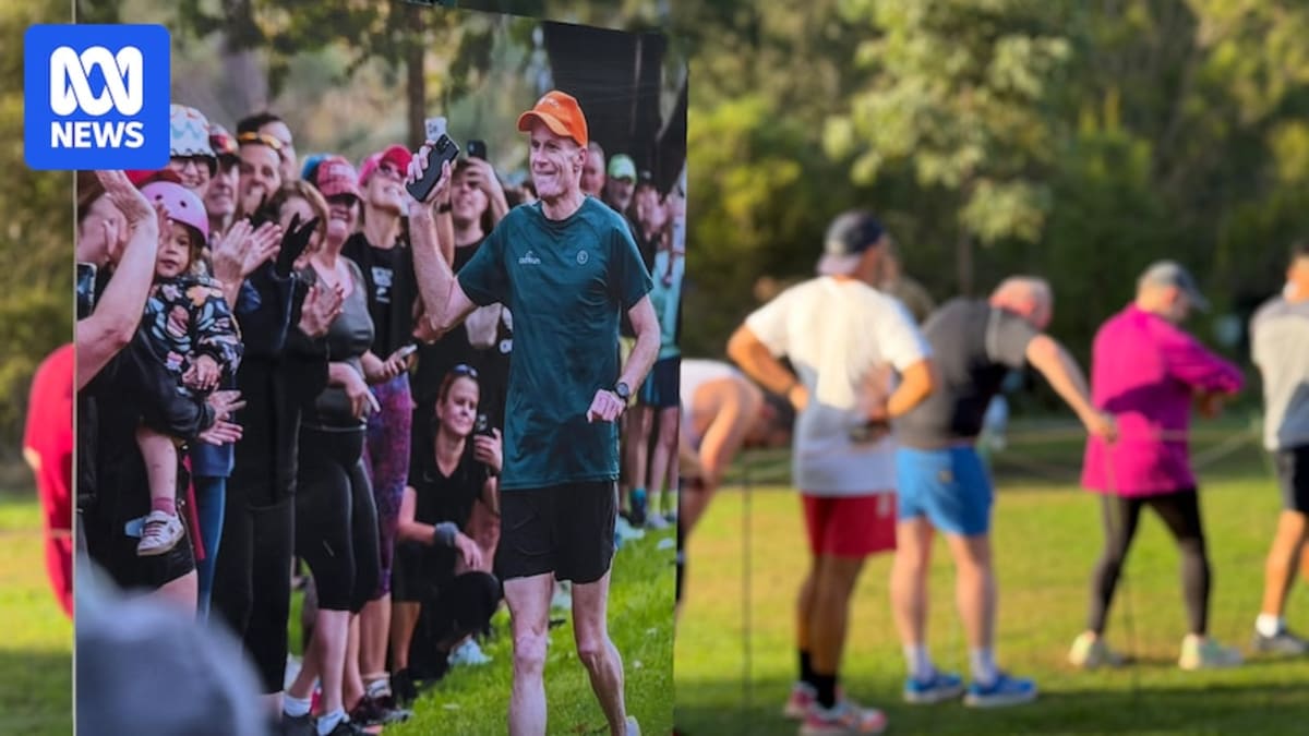 Hundreds of runners gathering at start line of Greenway Parkrun in Sydney