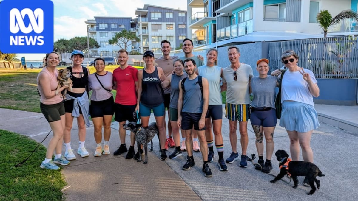 Members of LGBT Run Club gather together on Queensland's Sunshine Coast for group activities