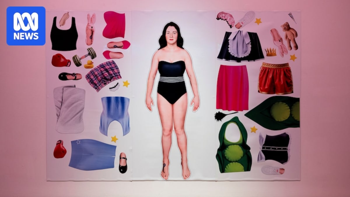 Colorful artwork displays on white gallery walls at Bathurst Regional Art Gallery exhibition