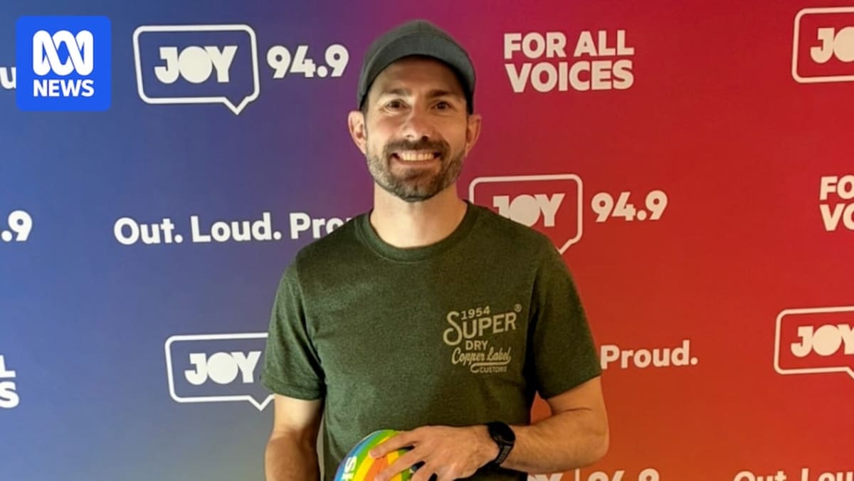 Leigh Ryswyk smiling in casual photo, former Brisbane Lions AFL player who came out publicly