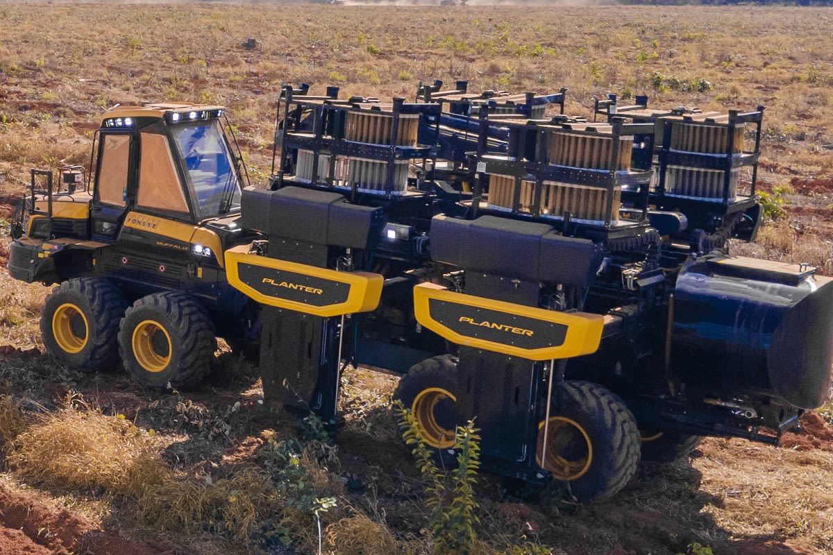 Finnish Machine Plants Trees in One Pass for Reforestation