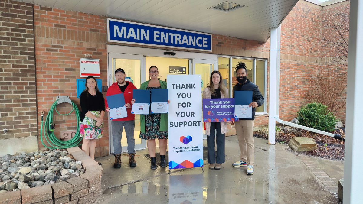 Diverse restaurant storefronts in Trenton supporting local hospital emergency room expansion fundraiser