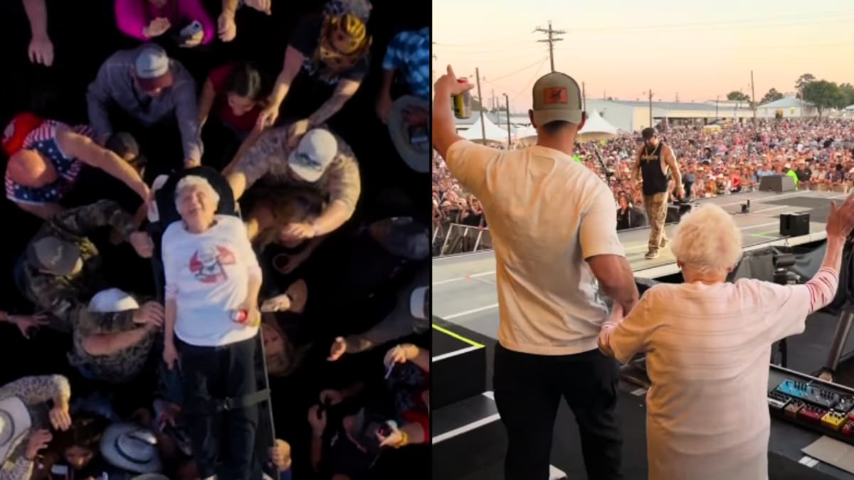 99-Year-Old Breaks Record Crowd Surfing at Rock Concert