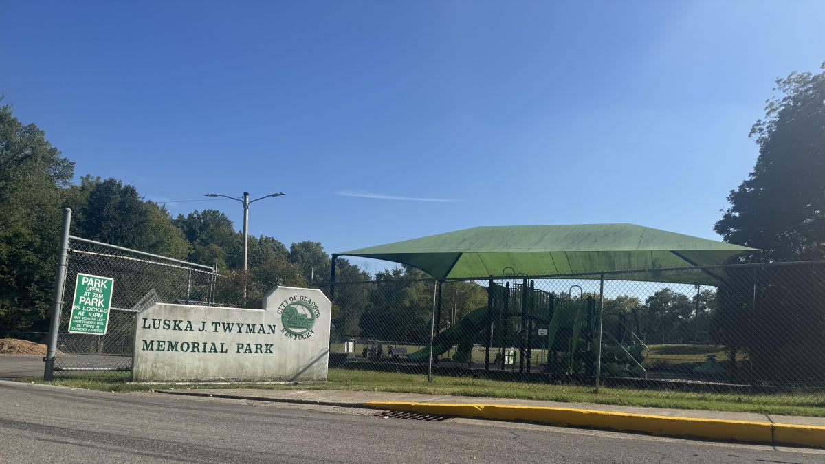 Families gathered at outdoor community festival with food trucks and activities in Glasgow park