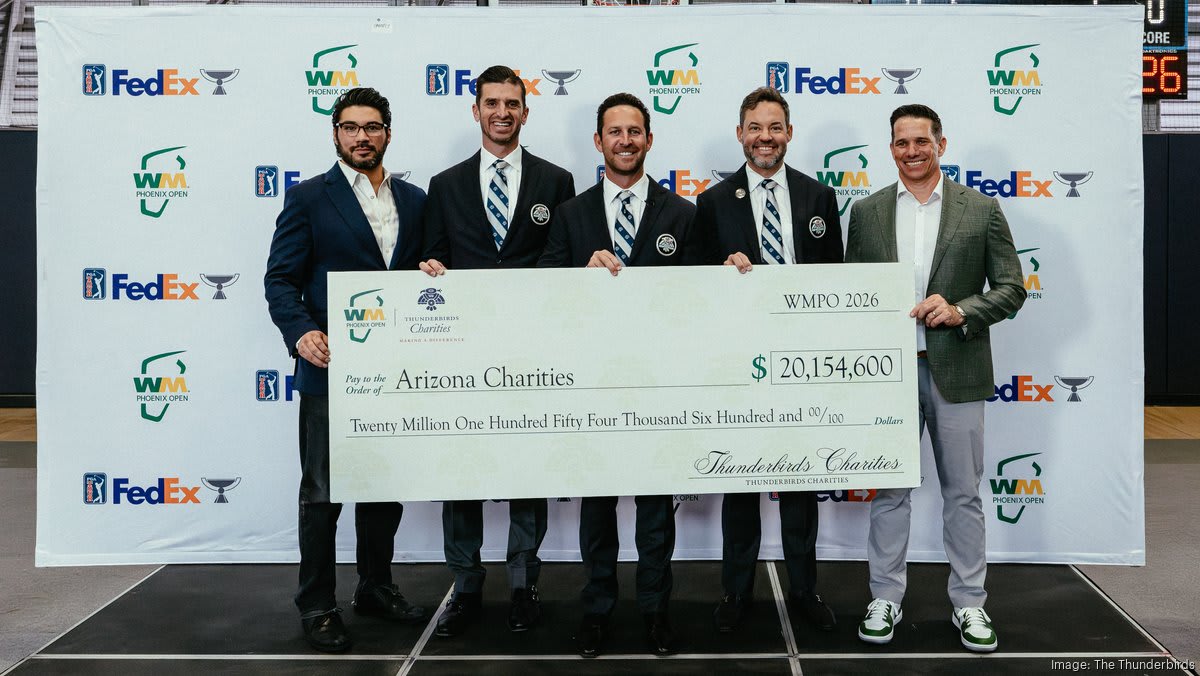 Golfers and spectators at the WM Phoenix Open tournament raising funds for Arizona charities