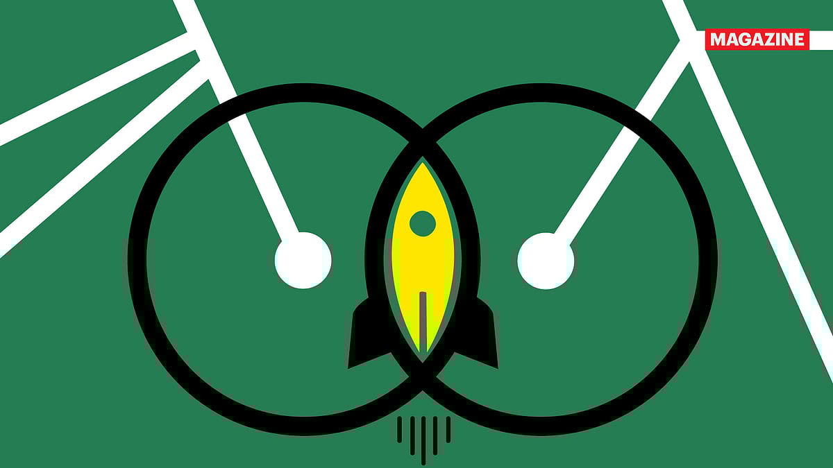 Entrepreneurs working in modern office space in Indian small town startup hub