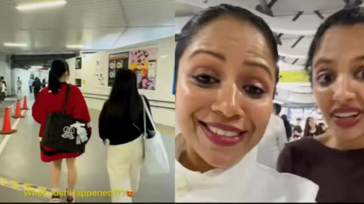Two Girls Walk Lost Tourist to Train in Japan