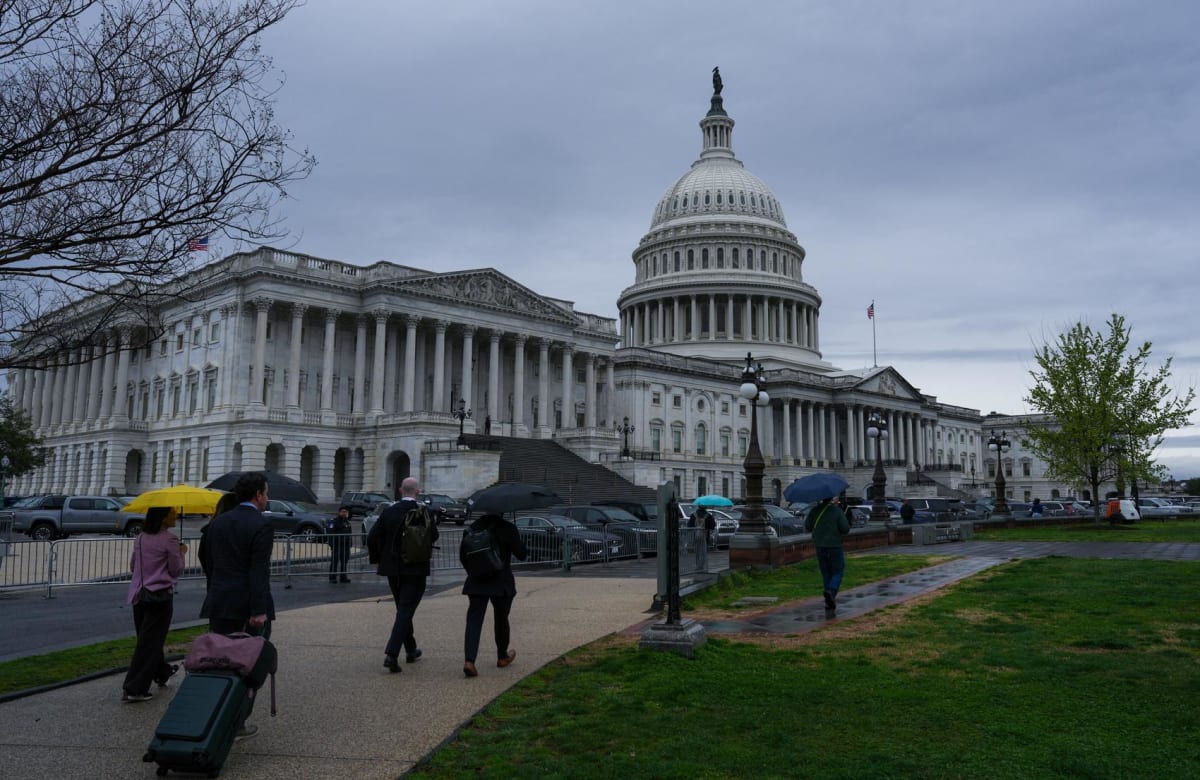 U.S. Capitol building on Capitol Hill in Washington, D.C. on sunny day