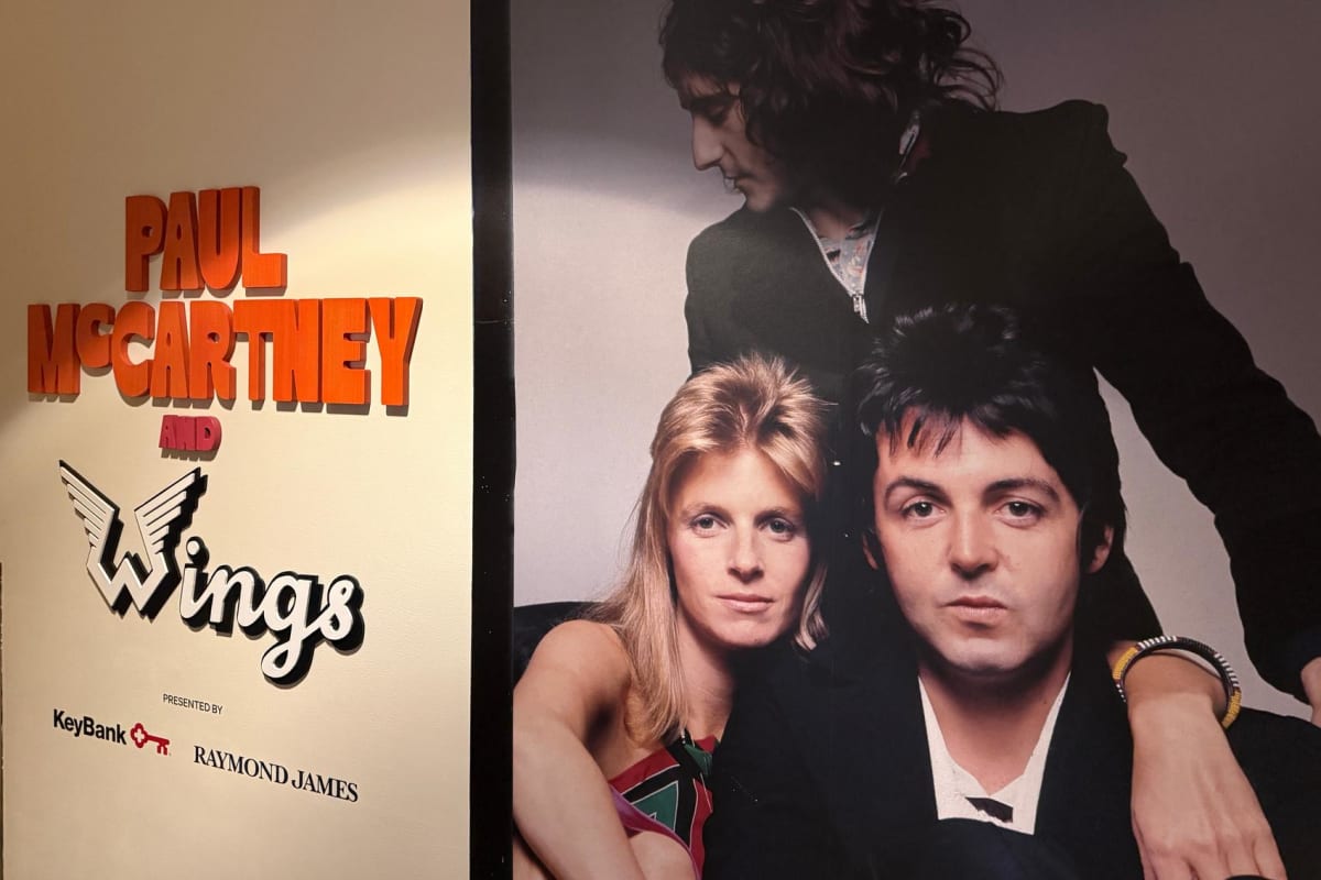 ** Entrance to Paul McCartney and Wings exhibit at Rock and Roll Hall of Fame