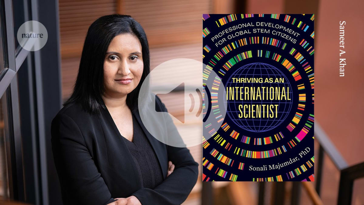 Smiling scientist Sonali Majumdar at Princeton University campus, author of international researcher guide