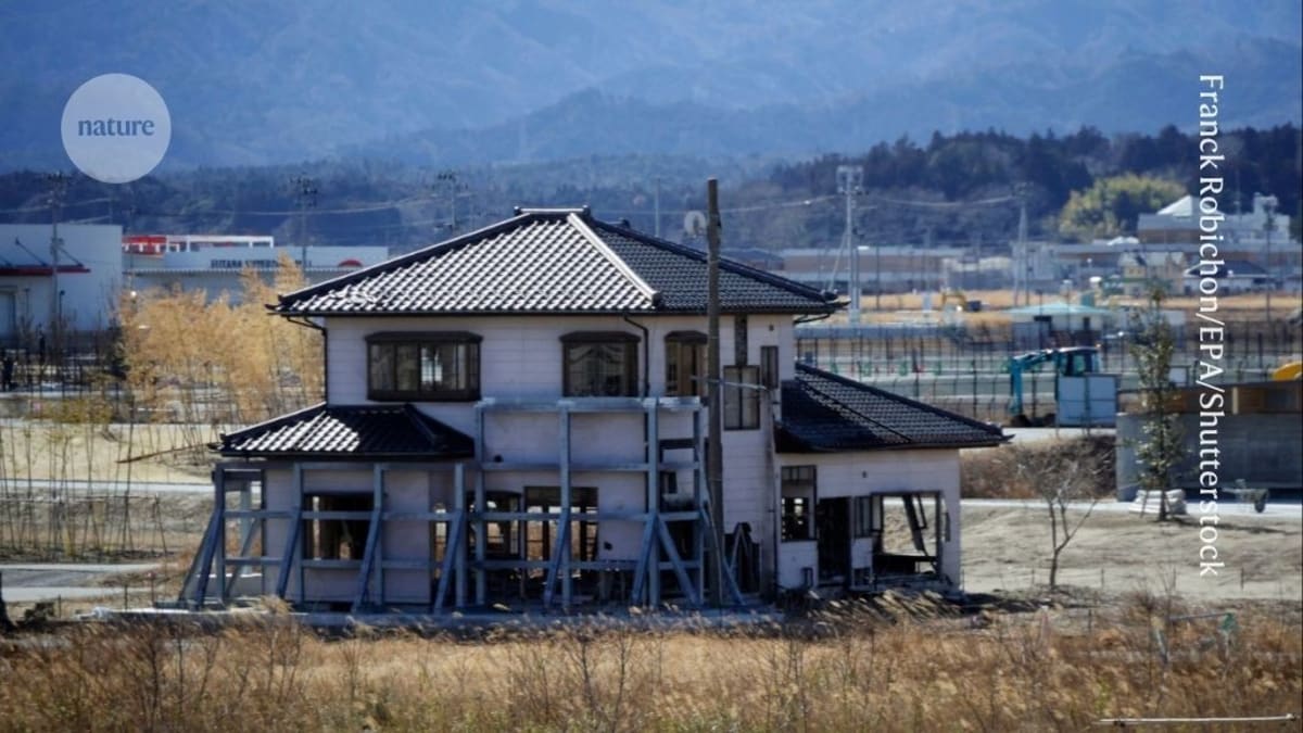 Construction site in Namie, Japan where new Fukushima research institute is being built