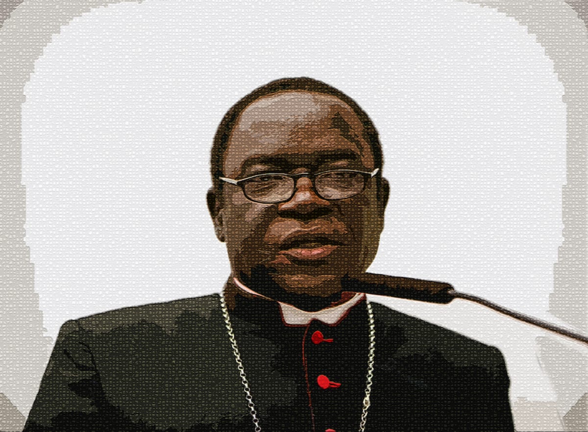 Community members gathering at outdoor sports festival in Anchuna, Nigeria organized by Bishop Kukah