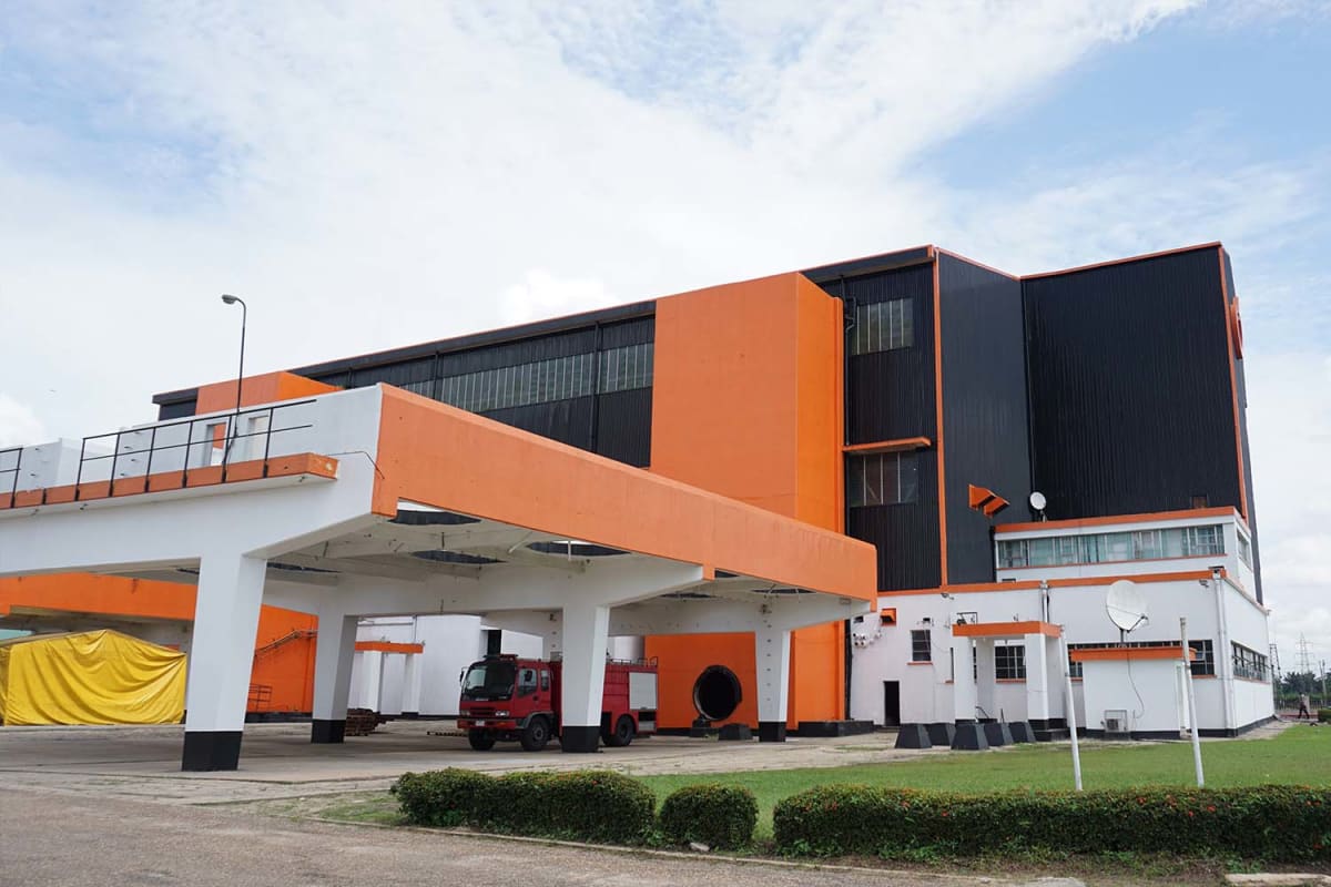 Modern Nigerian corporate headquarters building representing Transcorp Corporation's business success and growth