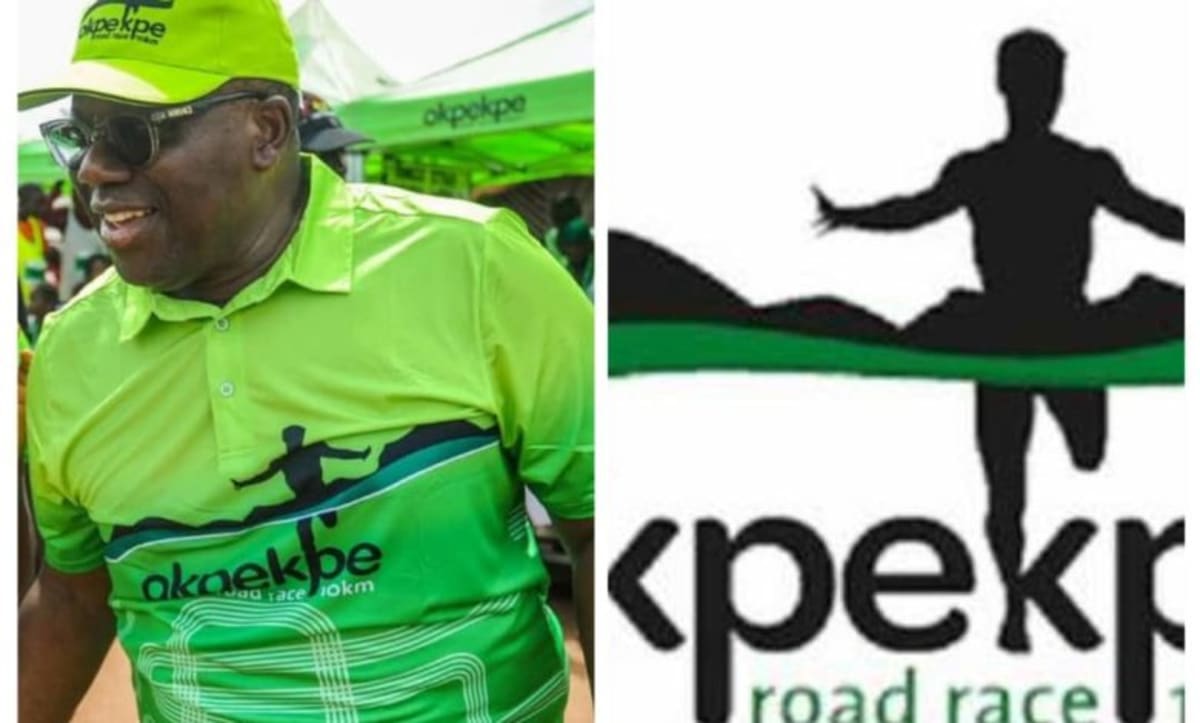 Runners competing in the Okpekpe International 10km Road Race in rural Nigeria