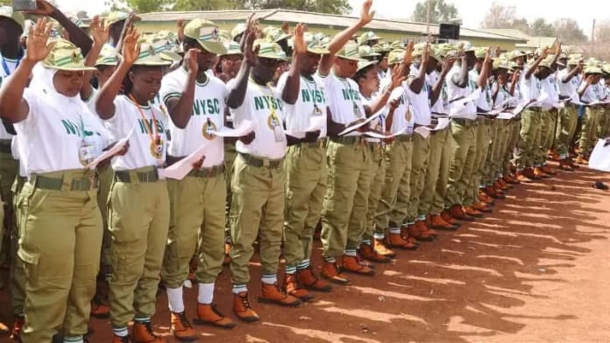 Young Nigerian volunteers working at polling station during Osun State governorship election