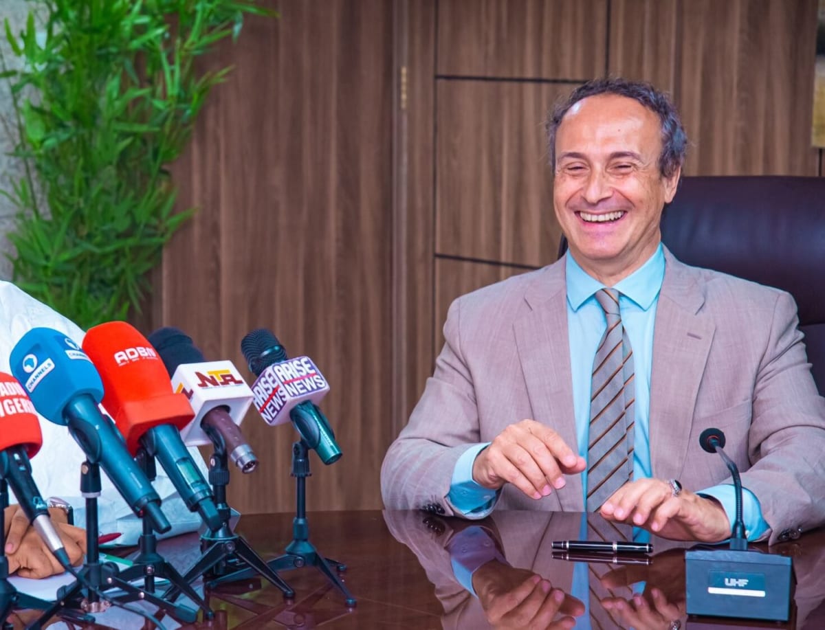 French Ambassador Marc Fonbaustier appreciating Nigerian cultural artifacts and traditional art pieces