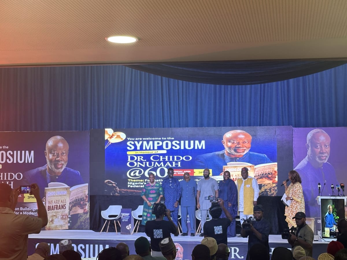 Nigerian journalist and democracy advocate Chido Onumah receiving recognition for six decades of service