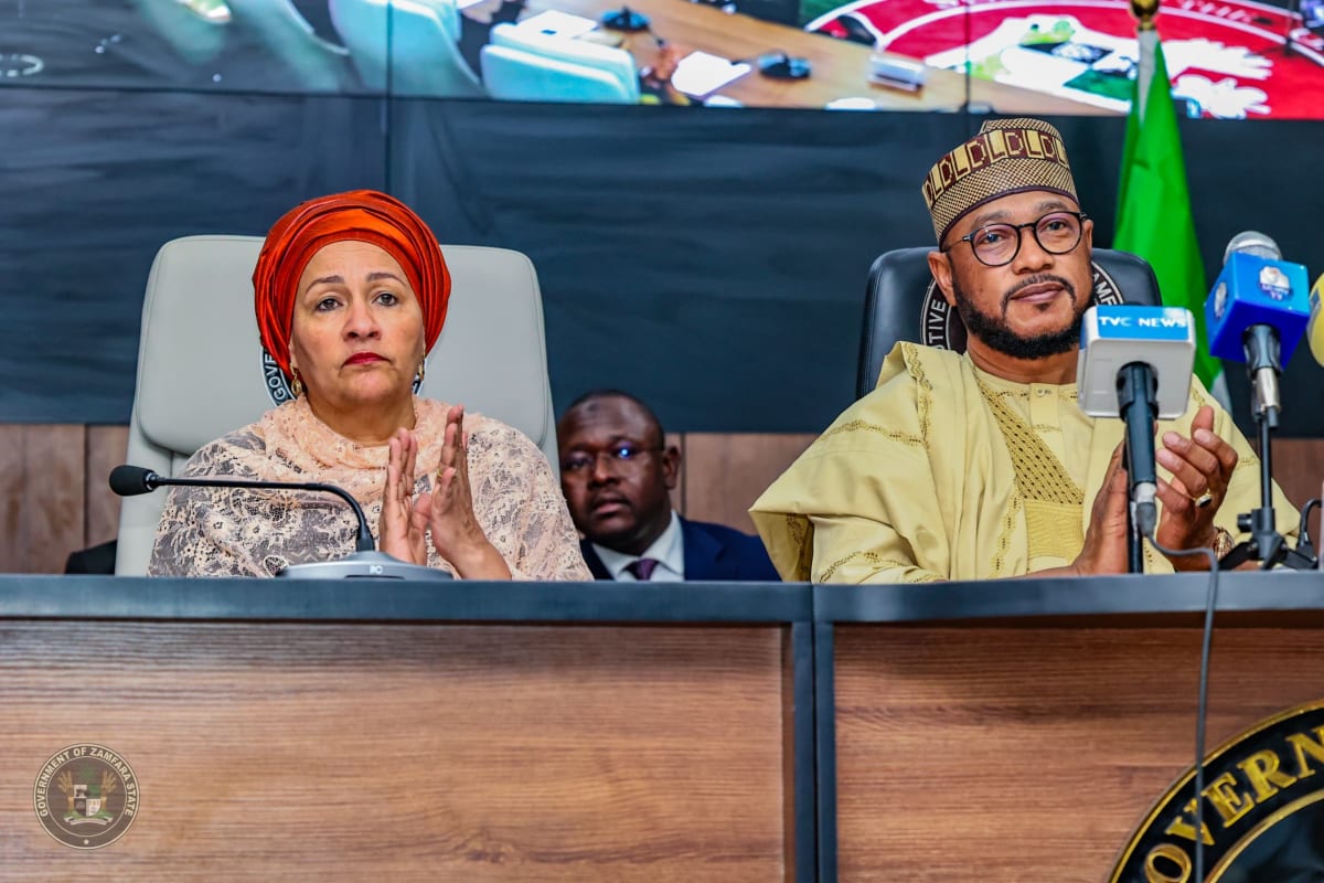 UN Deputy Secretary-General Amina Mohammed meeting with Zamfara State officials in Nigeria