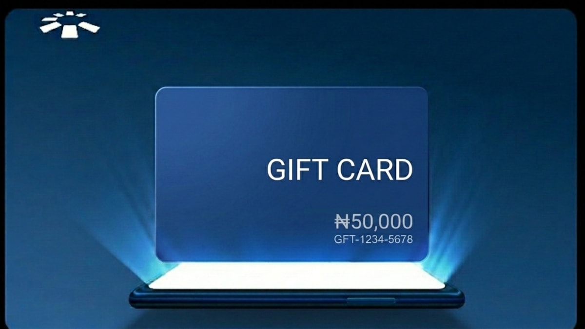 Nigerian woman using smartphone to purchase local gift cards on Cardtonic mobile app