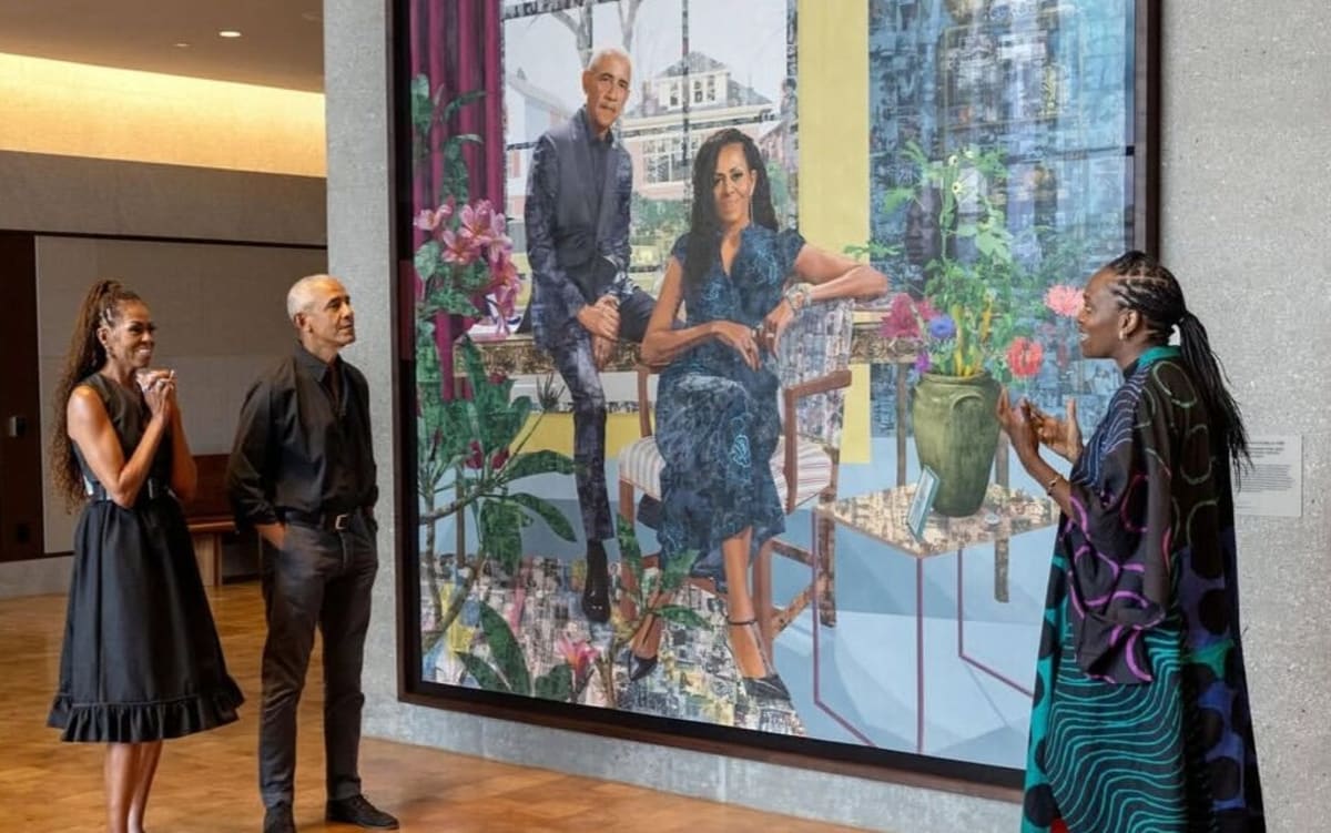 Nigerian Artist Paints Obama Portrait for Chicago Center