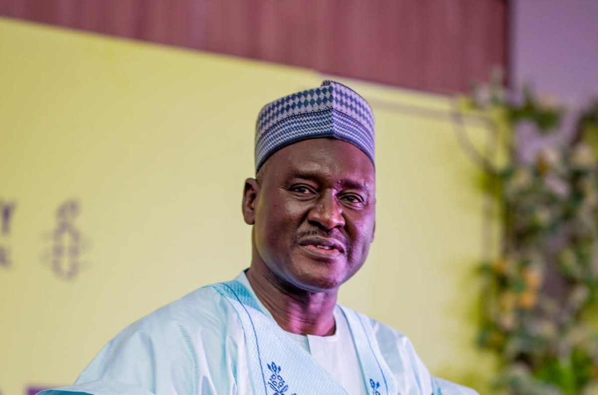 Auwal Rafsanjani receiving the Transparency International Amalia Award at the global ceremony