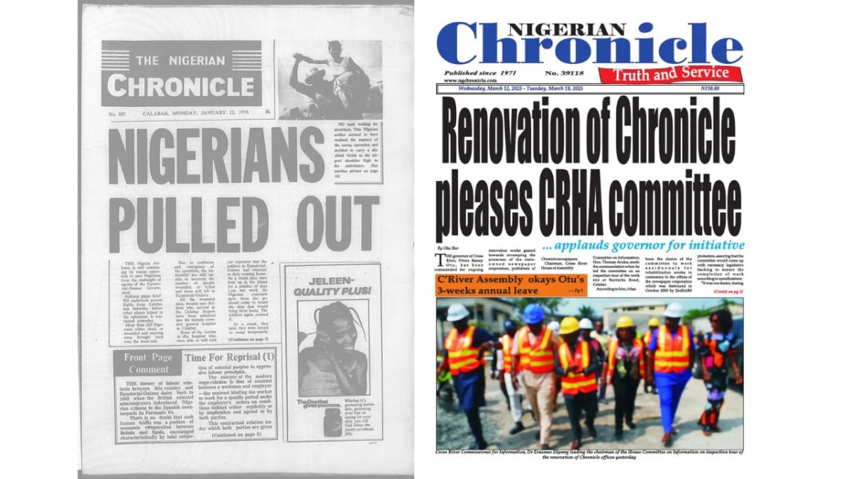 Historic Nigerian Chronicle newspaper building in Calabar, Cross River State, Nigeria