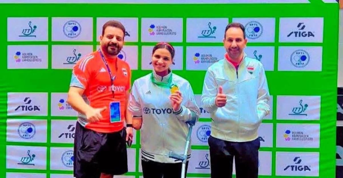 Iraqi Para Table Tennis Star Najla Imad Wins Gold in Finland