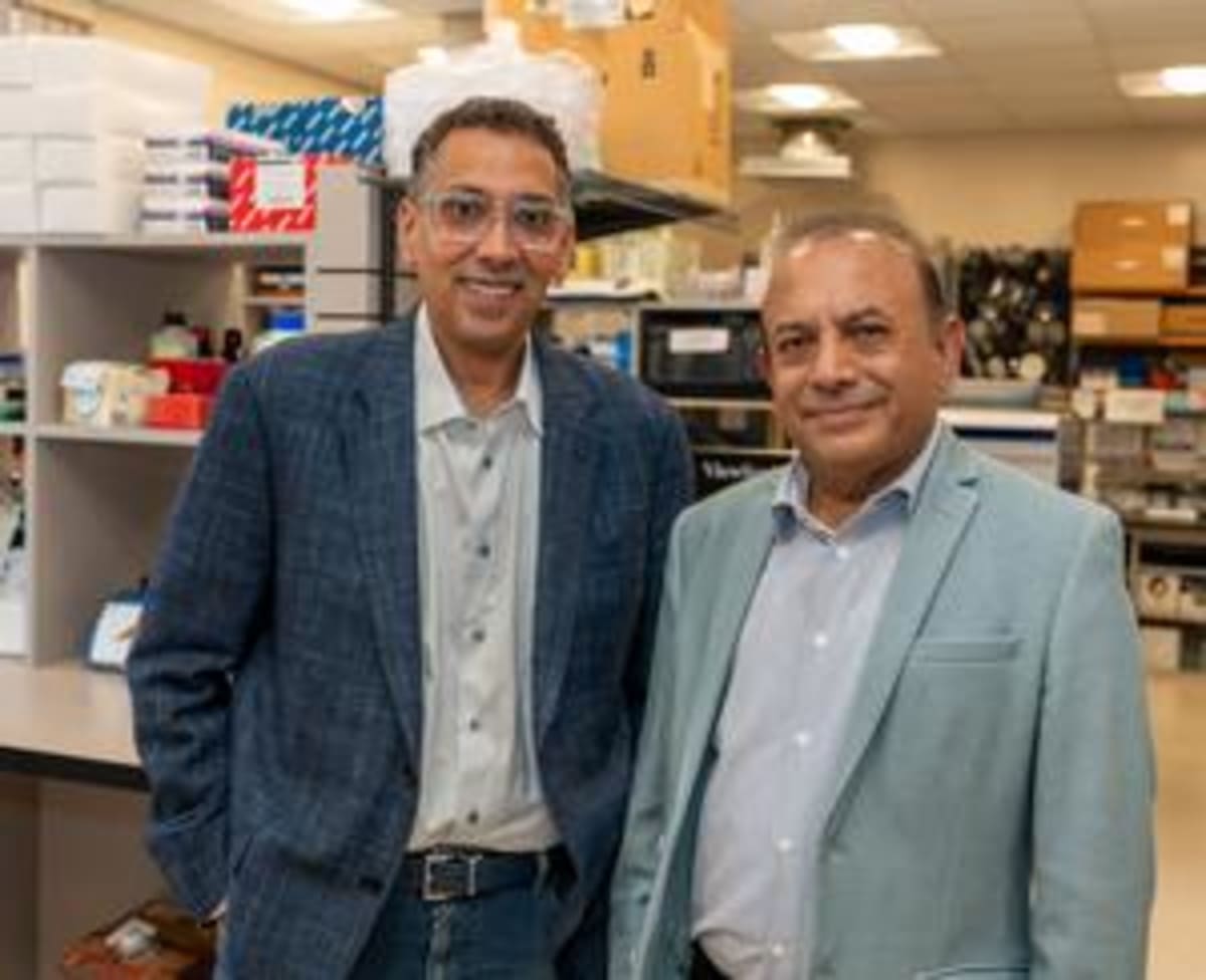 Researcher Dinender Singla and investor Chakri Toleti discuss breakthrough exosome therapy at UCF College of Medicine