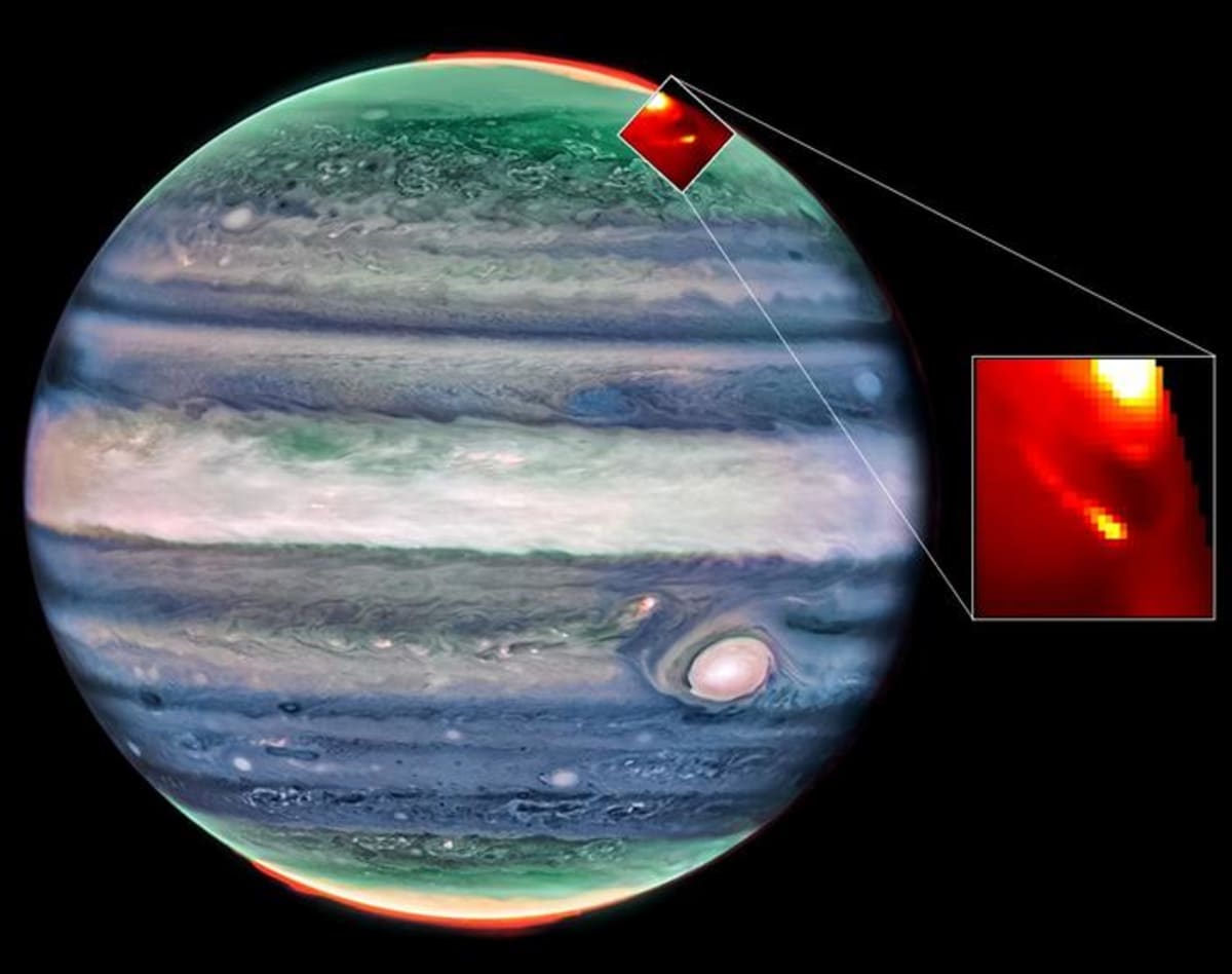 Webb Telescope Maps Jupiter's Moon Auroras for First Time