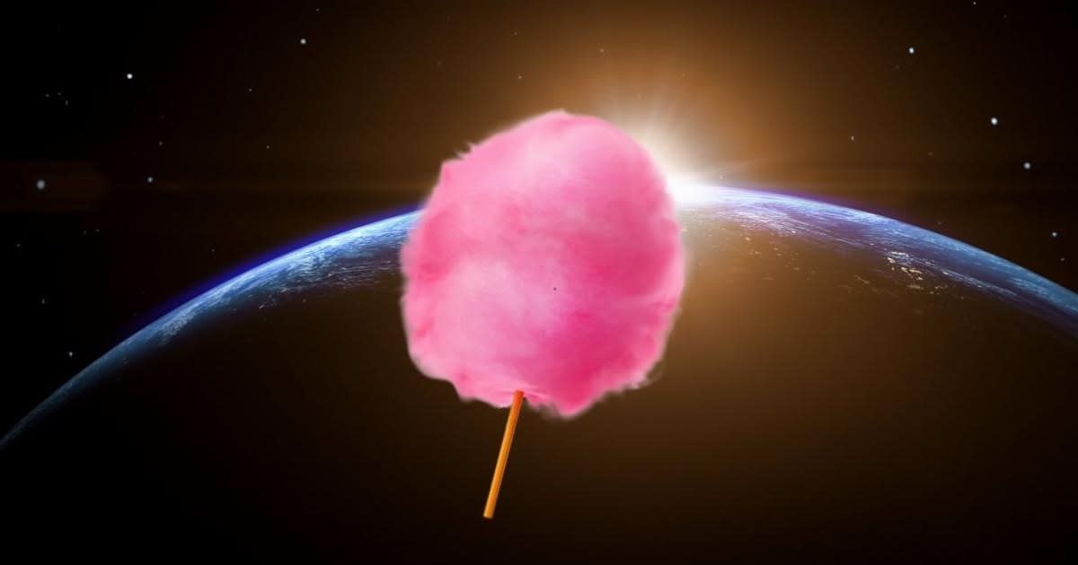 Artist's illustration of giant super-puff exoplanet with fluffy atmosphere orbiting distant star