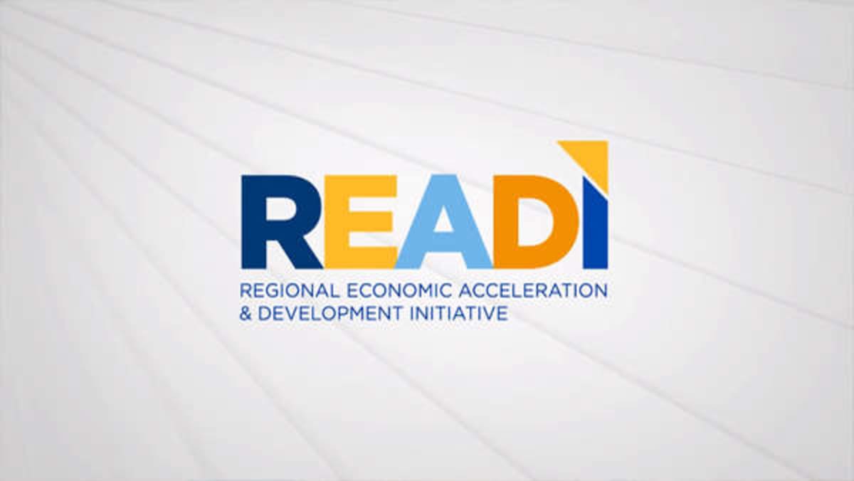 Indiana state outline with growing communities symbolizing economic development and job creation across regions