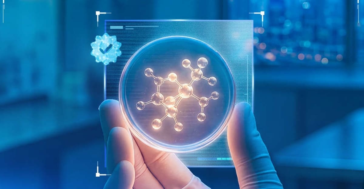 Medical researcher examining breast cancer treatment in modern laboratory facility