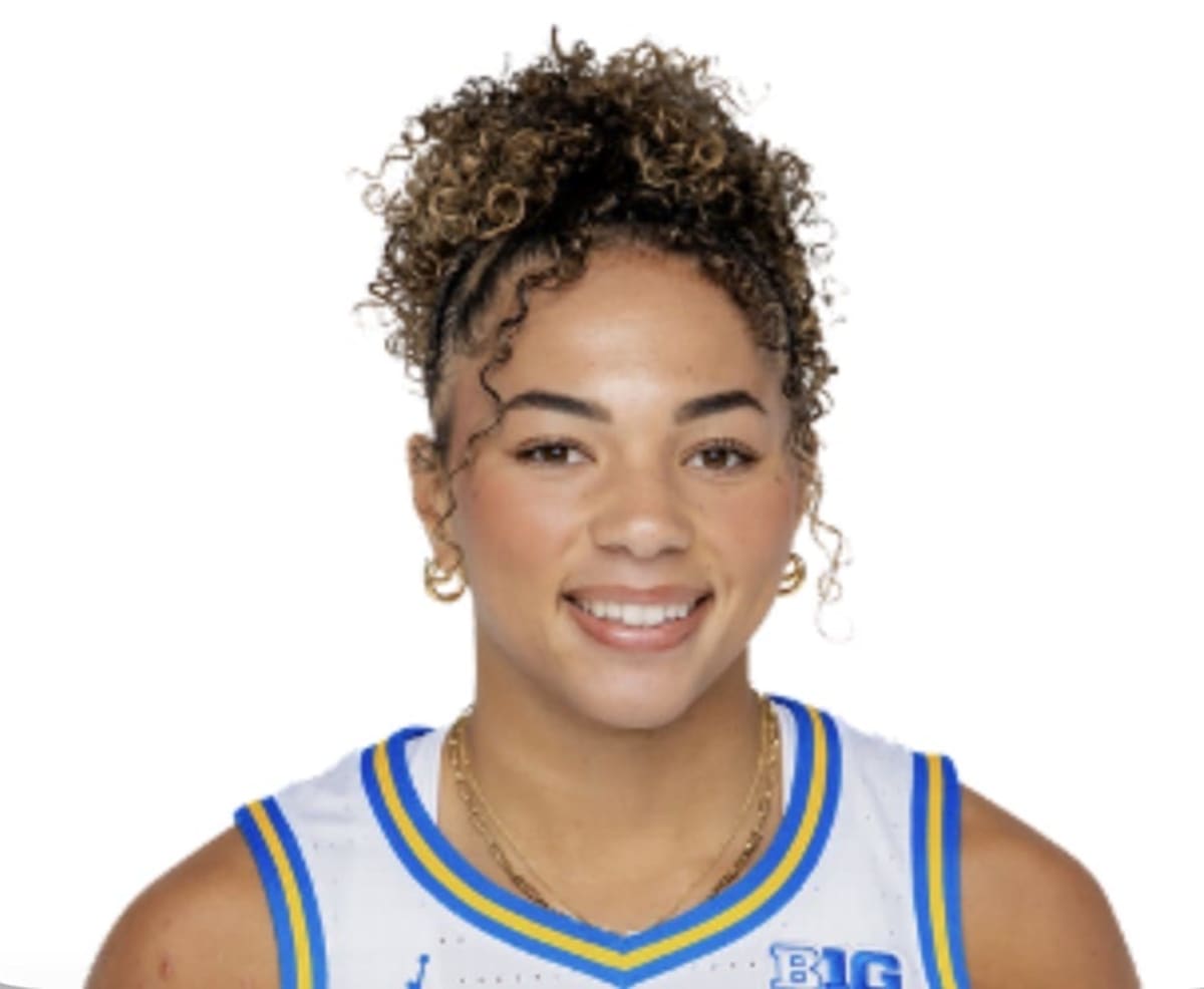 UCLA point guard Kiki Rice dribbling basketball during NCAA tournament Final Four game