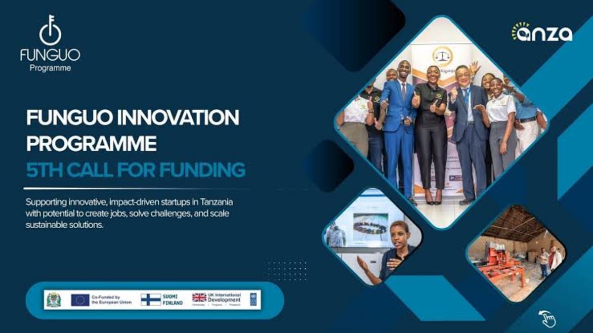 Young Tanzanian entrepreneurs collaborating on laptop in modern startup office space