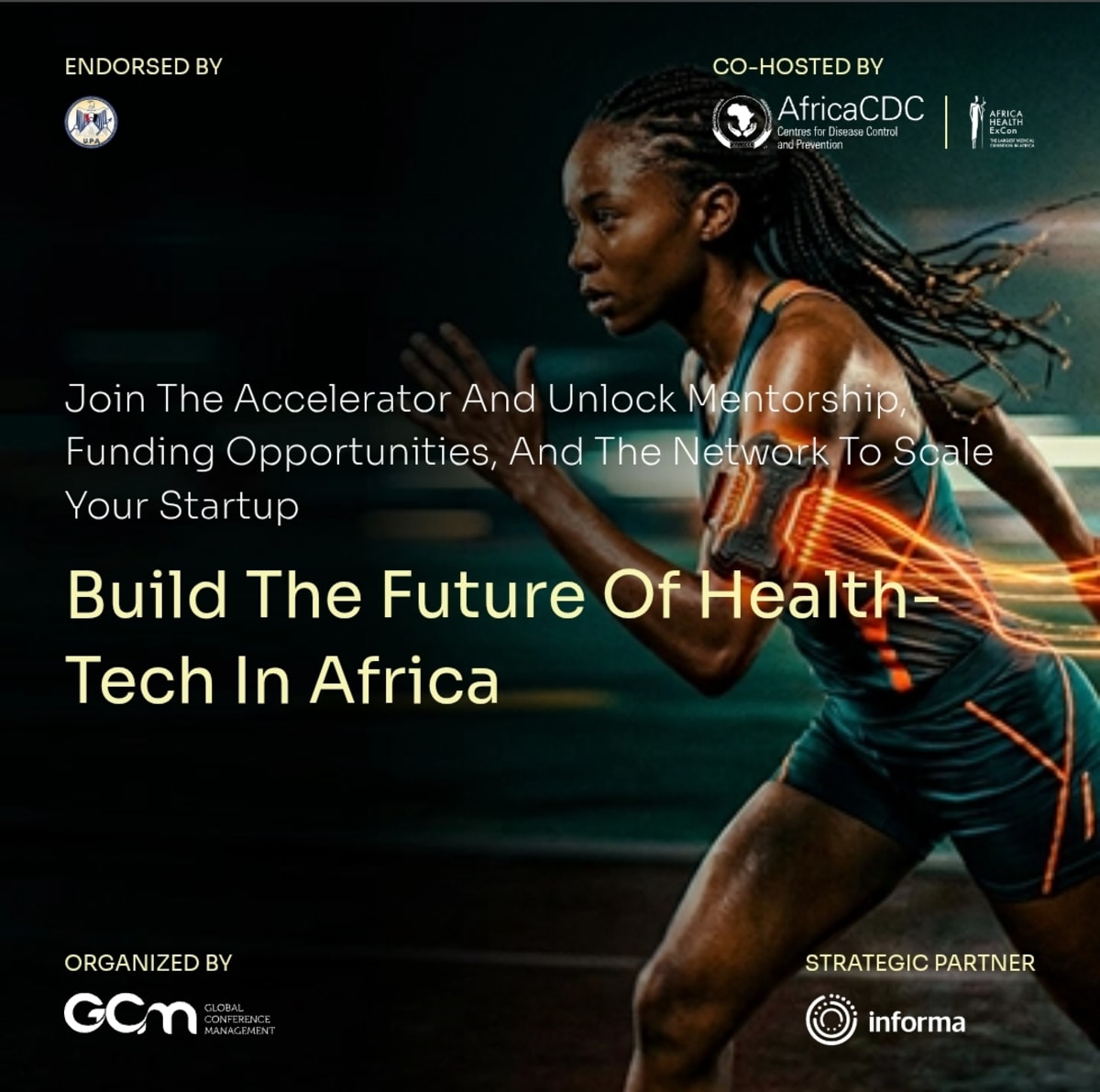 African healthcare entrepreneurs collaborate on digital health technology solutions in modern innovation space