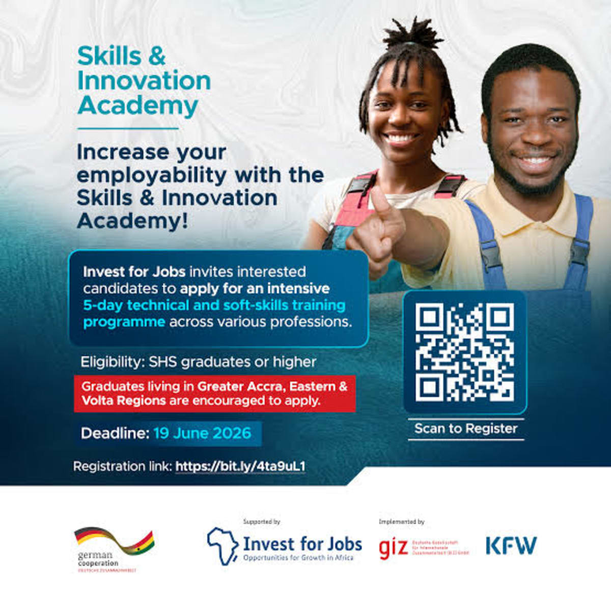 Young African graduate receiving career training and mentorship in modern classroom setting