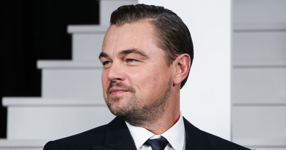 Actor and environmental activist Leonardo DiCaprio speaking about conservation efforts and endangered species protection
