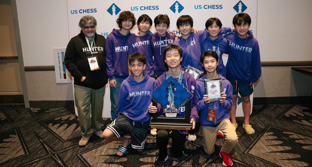 Bryan Enming Lin concentrating during his championship chess match at the national tournament