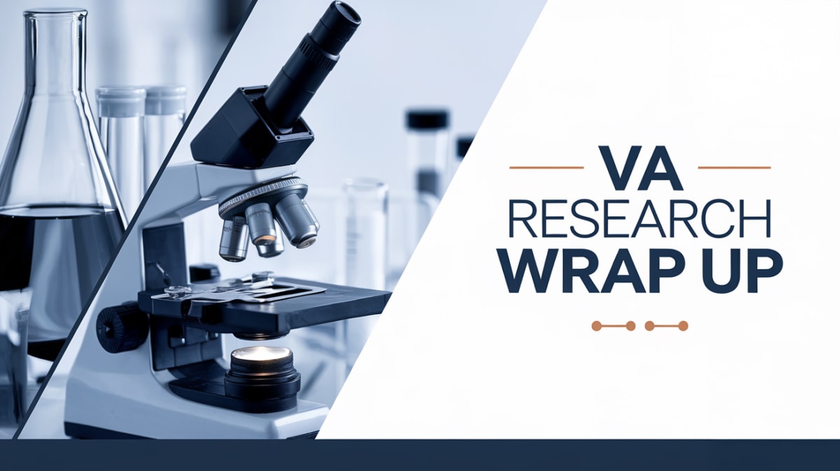 VA researchers in modern laboratory analyzing medical data on computer screens